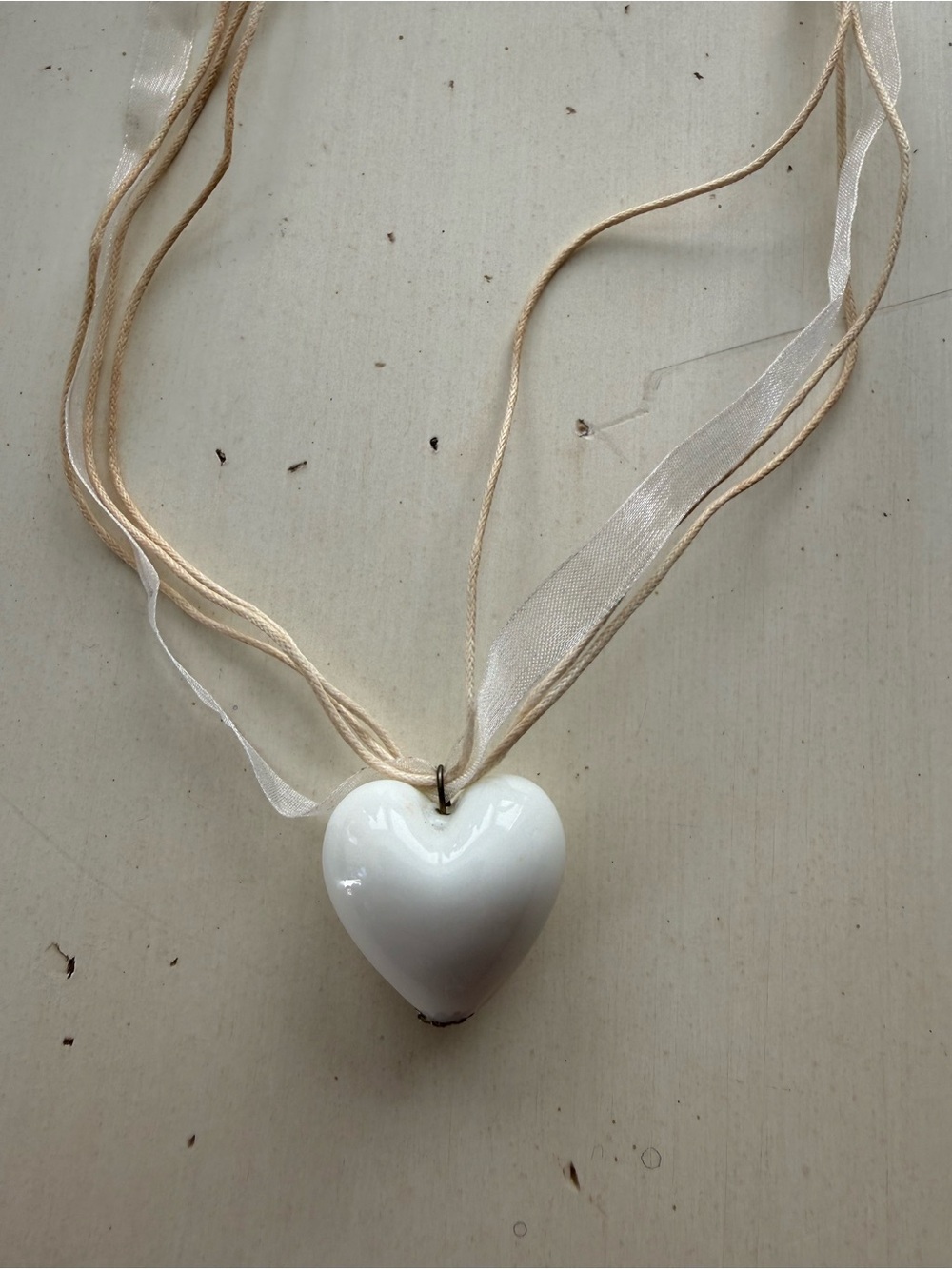 White Heart Pendant Necklace - Elegant Women’s Jewelry